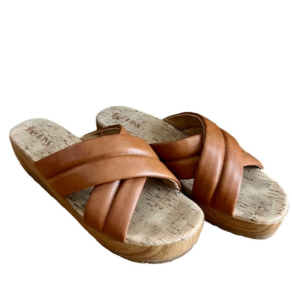 Like New Korks Faithe Platform Wedge Sandal Size 11M - Picture 2 of 7